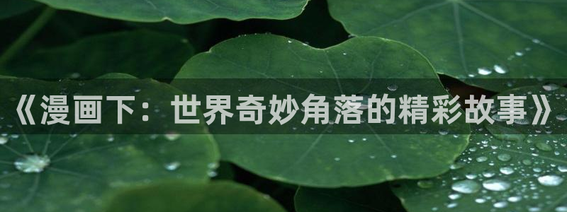 韩漫漫画在线观看方法：《漫画下：世界奇妙角落的精彩故事》